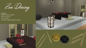 Zen Dining Sims 4 Set