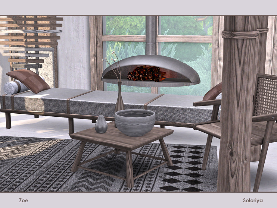 Zoe furniture set for living room by soloriya at TSR » Sims 4 Updates