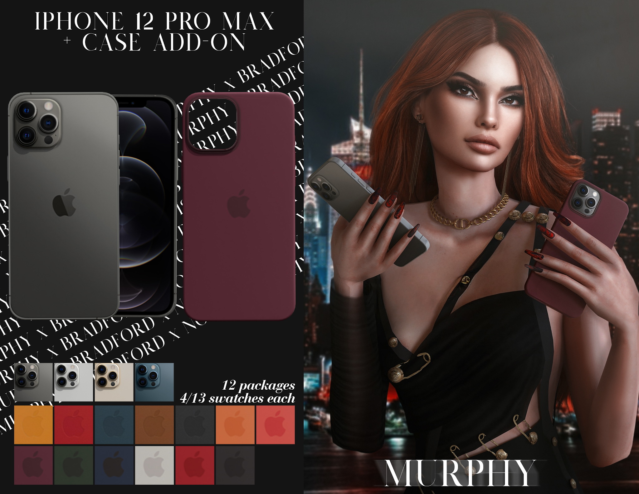 iPhone 12 Pro Max + Case Add-On at MURPHY » Sims 4 Updates