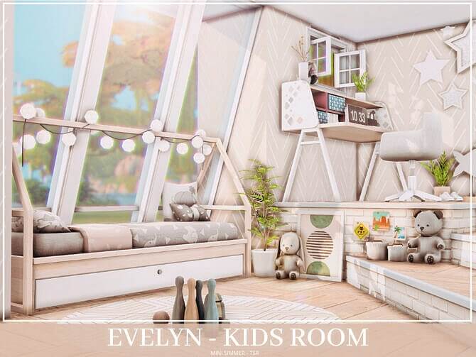 Sims 4 Evelyn Kids room by Mini Simmer at TSR
