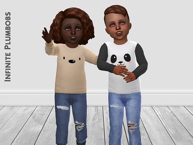 Sims 4 Toddler Animal Face Jumper by InfinitePlumbobs at TSR