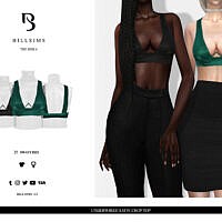 Underwired Satin Crop Top By Bill Sims
