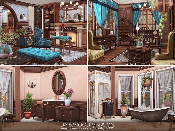 Sims 4 Darkwood Mansion by MychQQQ at TSR