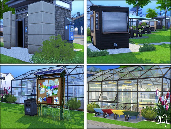 Sims 4 GreenLeaf Marketplace by ALGbuilds at TSR