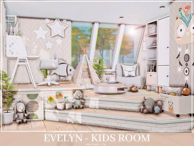 Sims 4 Evelyn Kids room by Mini Simmer at TSR