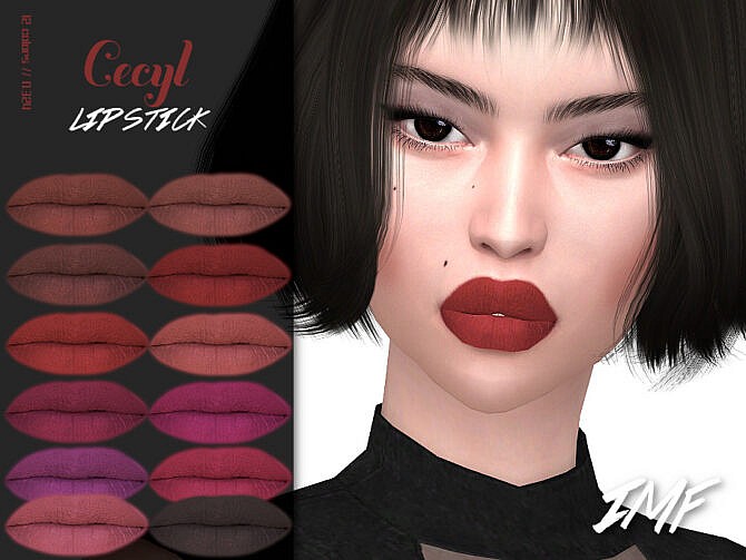 Sims 4 IMF Cecyl Lipstick N.324 by IzzieMcFire at TSR