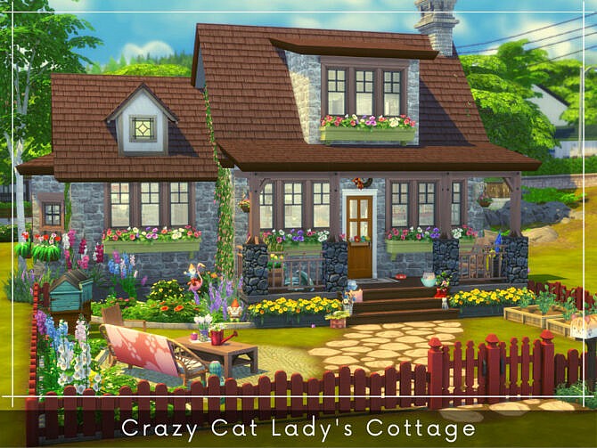 Sims 4 Crazy Cat Ladys Cottage by A.lenna at TSR