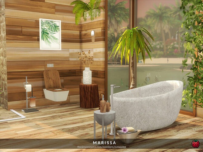 Sims 4 Marissa bathroom by melapples at TSR