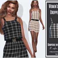 Plaid Cropped Top By Sims House