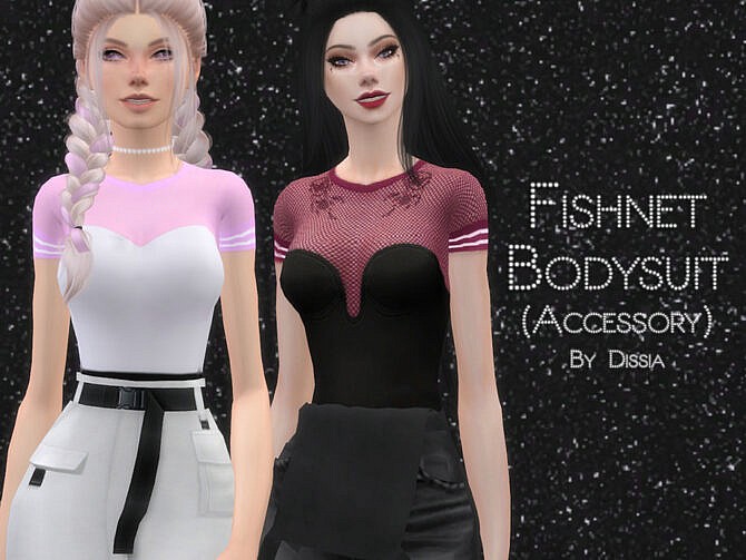 Sims 4 Fishnet Bodysuit by Dissia at TSR