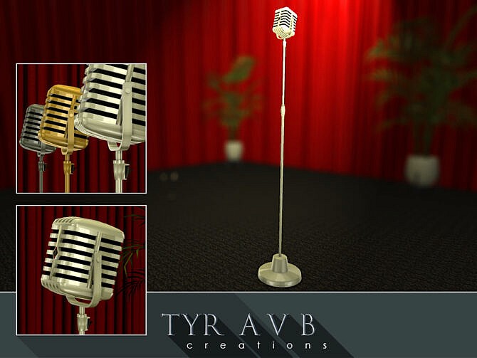Sims 4 Vintage Microphone by TyrAVB at TSR