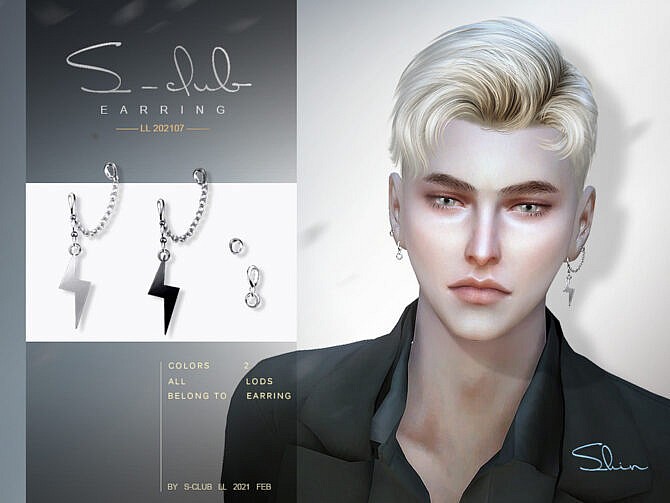 Sims 4 EARRINGS 202107 by S Club LL at TSR