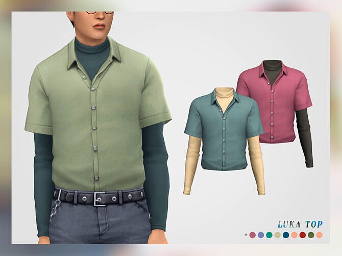 Sims 4 Luka Top by pixelette at TSR