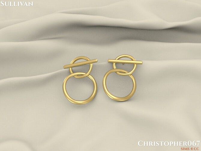 Sims 4 Sullivan Earrings by Christopher067 at TSR