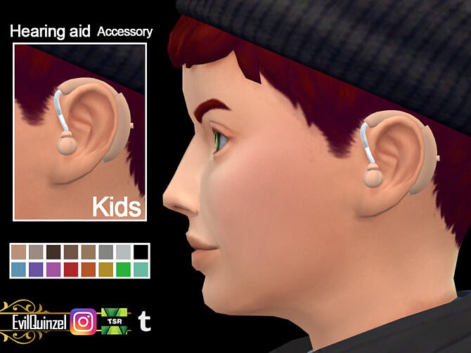 Sims 4 Hearing Aid For Kids by EvilQuinzel at TSR
