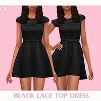 Black Lace Top Dress By Black Lily