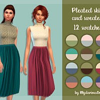 Pleated Skirt And Sweater By Mysteriousoo