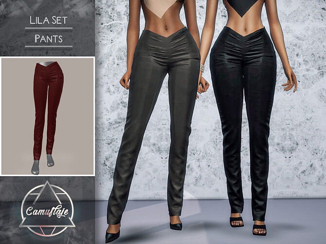 Sims 4 Lila Set (Pants) by Camuflaje at TSR