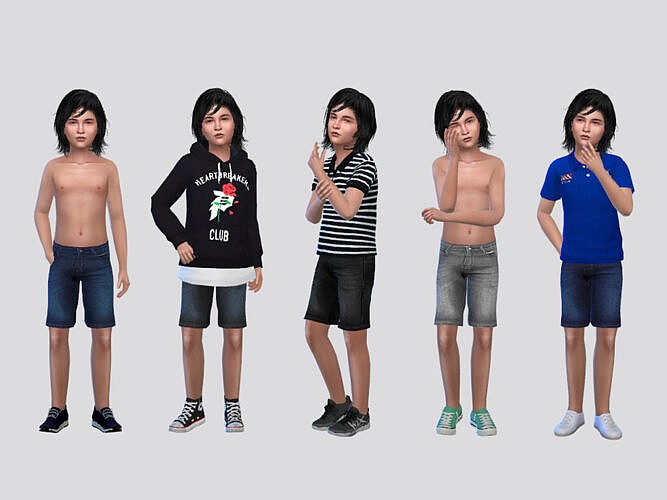 Therry Denim Shorts Boys By Mclaynesims