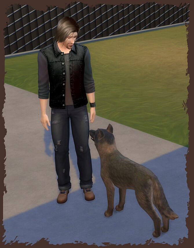 Sims 4 TWD Daryl Dixon and the dog by Chalipo at All 4 Sims