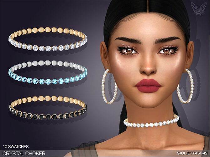 Sims 4 Crystal Choker by feyona at TSR
