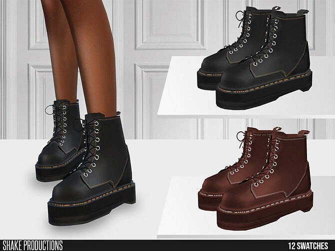 Sims 4 Leather Boots 633 by ShakeProductions at TSR