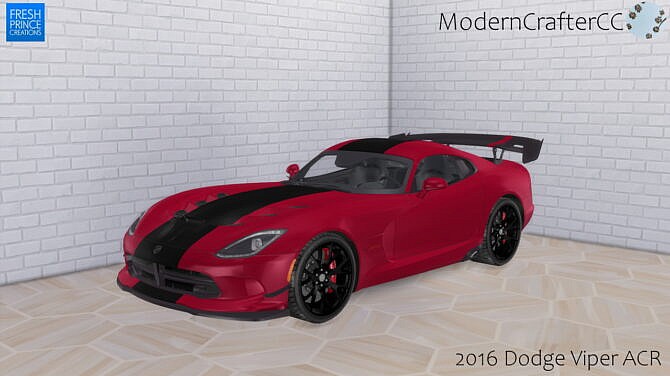 Sims 4 2016 Dodge Viper ACR at Modern Crafter CC