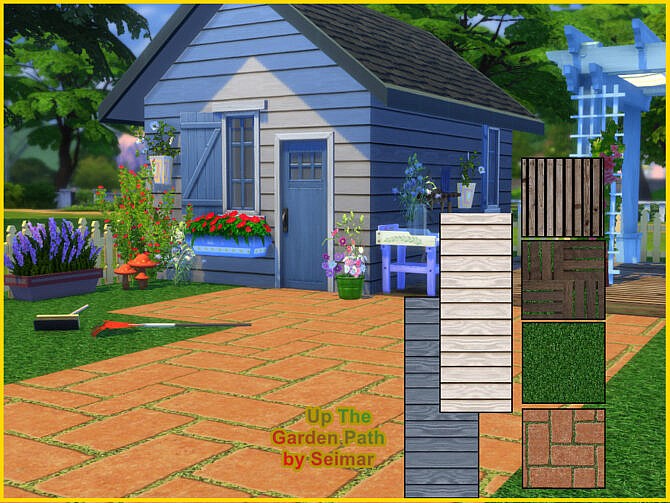 Sims 4 Up The Garden Path Floor & Wall Set by seimar8 at TSR