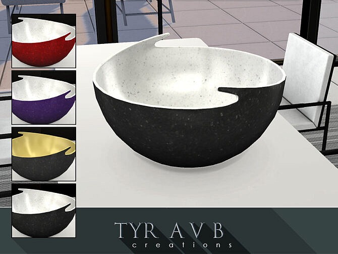 Sims 4 Big Deco Bowl by TyrAVB at TSR