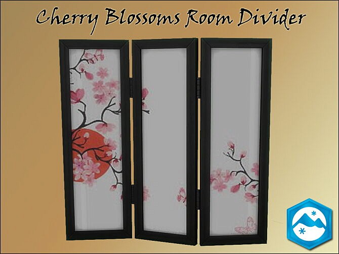 Sims 4 Mea Cherry Blossoms Room Divider by oumamea at Mod The Sims 4