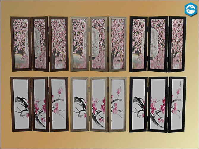 Sims 4 Mea Cherry Blossoms Room Divider by oumamea at Mod The Sims 4