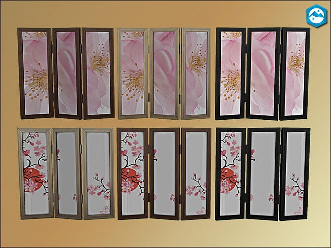 Sims 4 Mea Cherry Blossoms Room Divider by oumamea at Mod The Sims 4