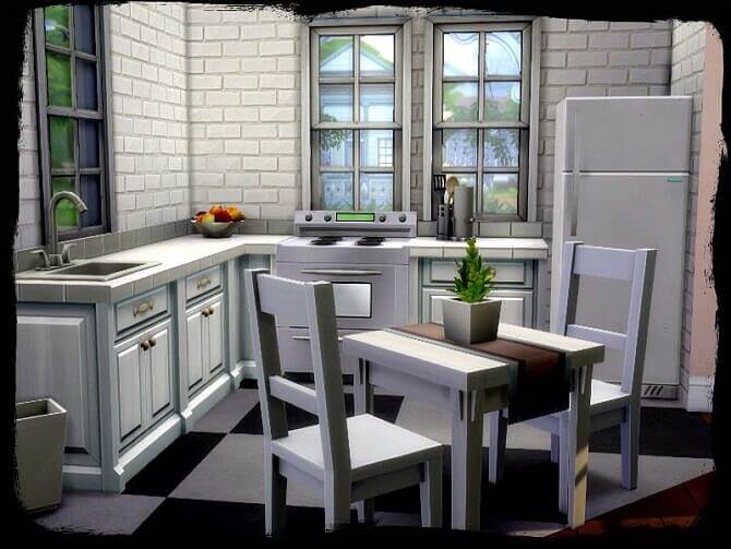 Sims 4 White starter home by GenkaiHaretsu at TSR