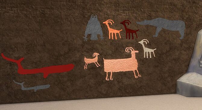 Sims 4 Petroglyphs part one Animals at KyriaT’s Sims 4 World