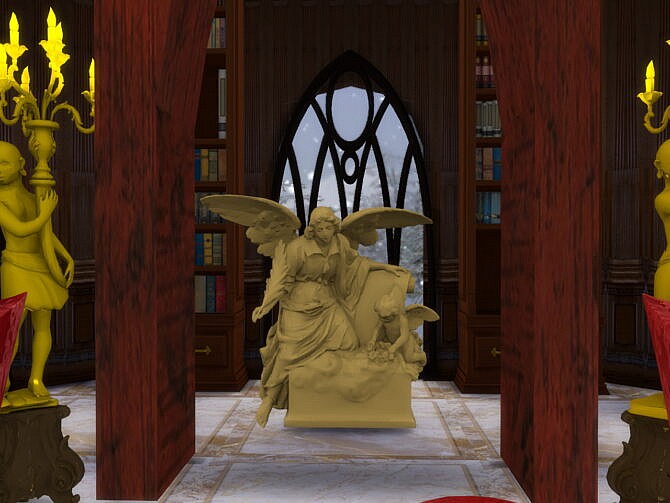Sims 4 Statues: Two Angels & Pegasus With Lady at Anna Quinn Stories