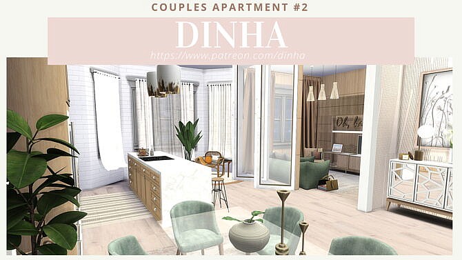 Sims 4 COUPLES APARTMENT #2 at Dinha Gamer
