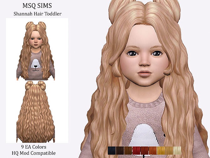 Sims 4 Shannah Hair Toddler at MSQ Sims
