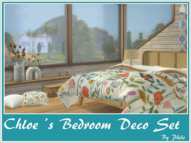 Sims 4 Chloes Bedroom Deco Set by philo at TSR