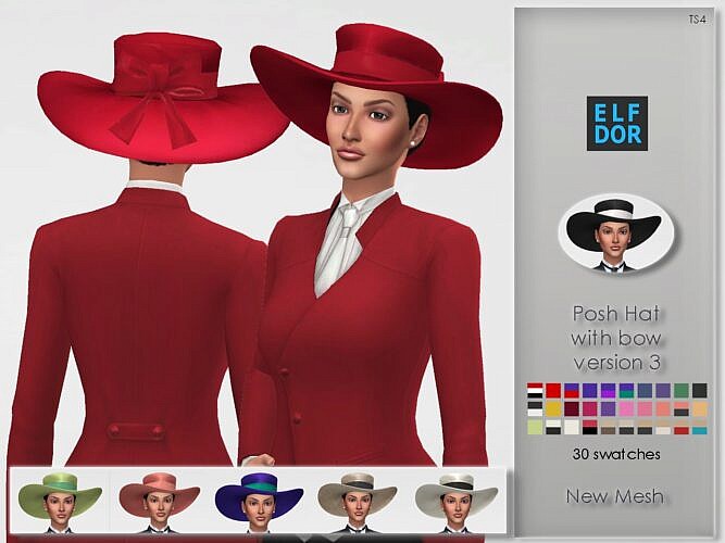 Posh Hat With Bow Version 3