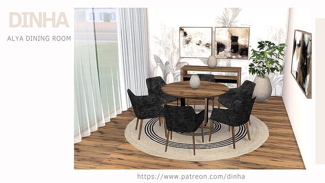 Sims 4 ALYA DINING ROOM at Dinha Gamer