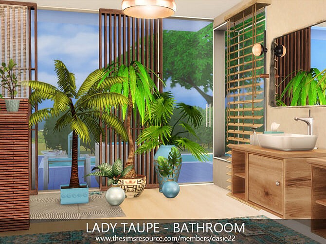 Sims 4 LADY TAUPE BATHROOM by dasie2 at TSR