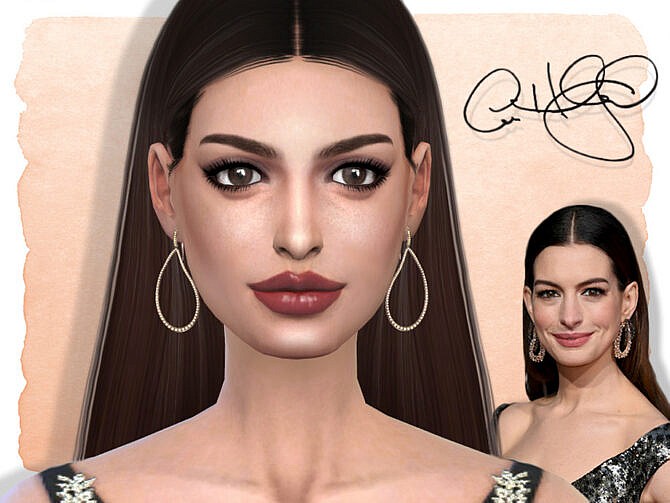 Sims 4 Anne Hathaway by Jolea at TSR