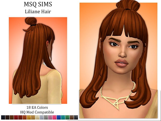 Sims 4 Liliane Hair at MSQ Sims