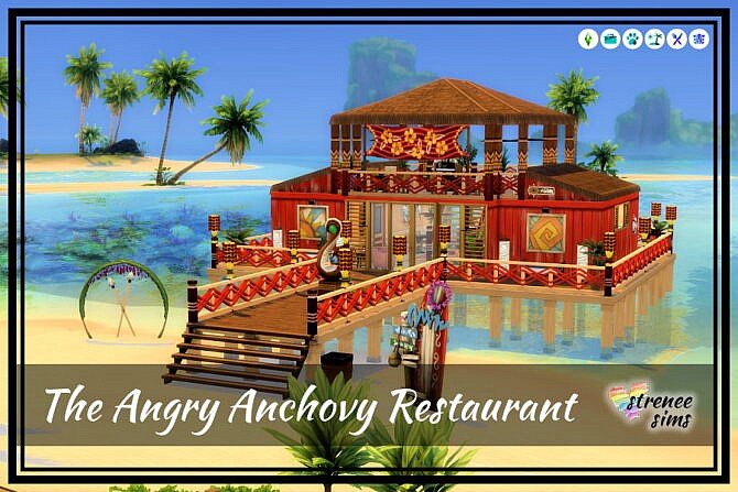 Sims 4 The Angry Anchovy Restaurant at Strenee Sims