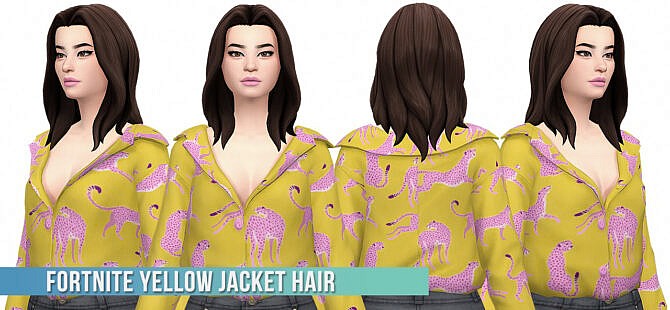 Sims 4 Fortnite Yellow Jacket Hair Conversion/Edit at Busted Pixels