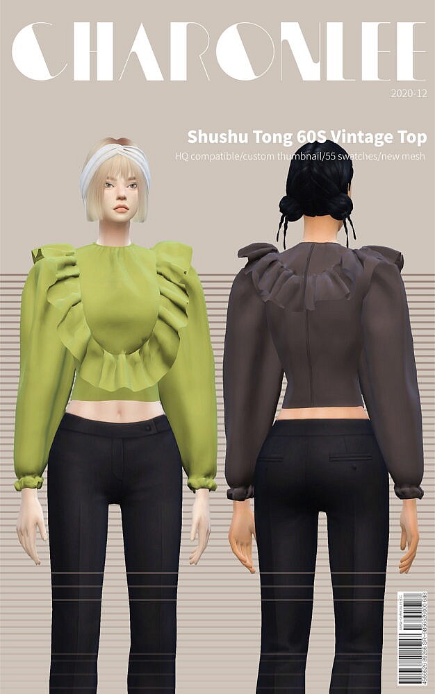 Sims 4 60S Vintage Top at Charonlee