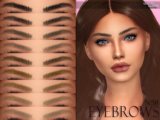 Sims 4 Eyebrows N58 by MagicHand at TSR