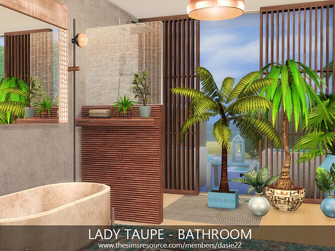 Sims 4 LADY TAUPE BATHROOM by dasie2 at TSR