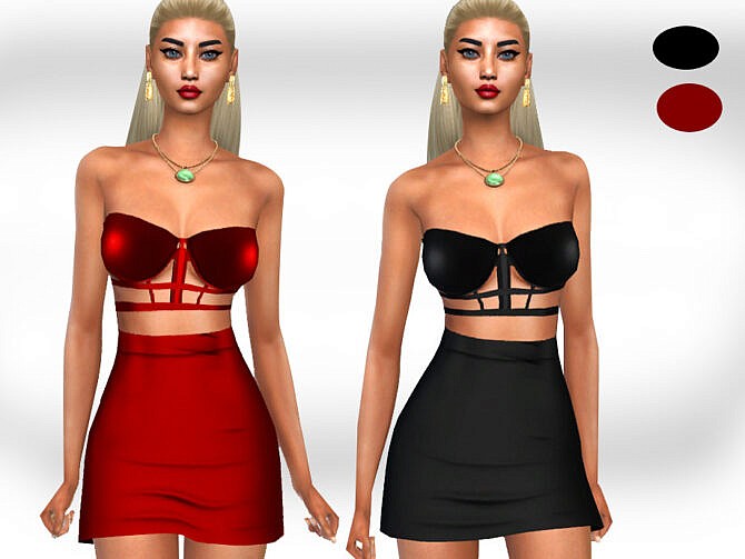 Sims 4 Two Piece Party Outfits by Saliwa at TSR