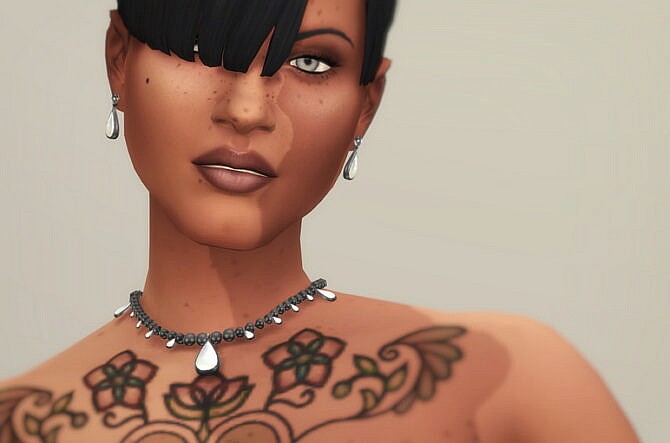 Sims 4 Gem and pearl drop earrings & necklace I at Rusty Nail
